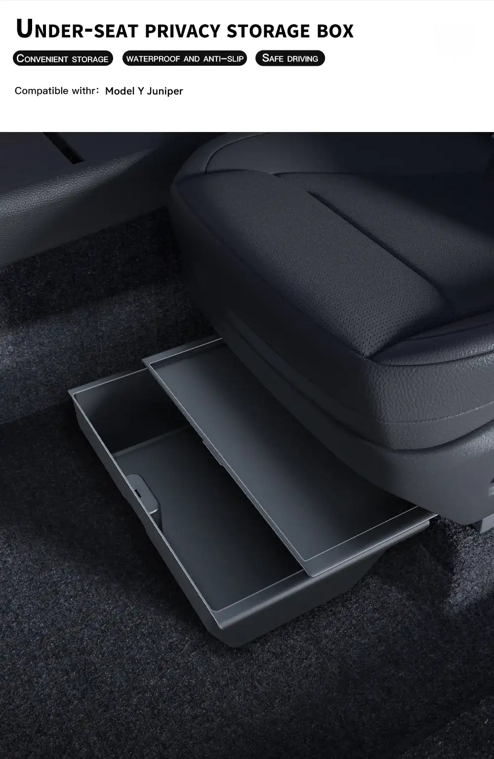 Under-Seat Storage for Tesla Model Y Juniper 2025