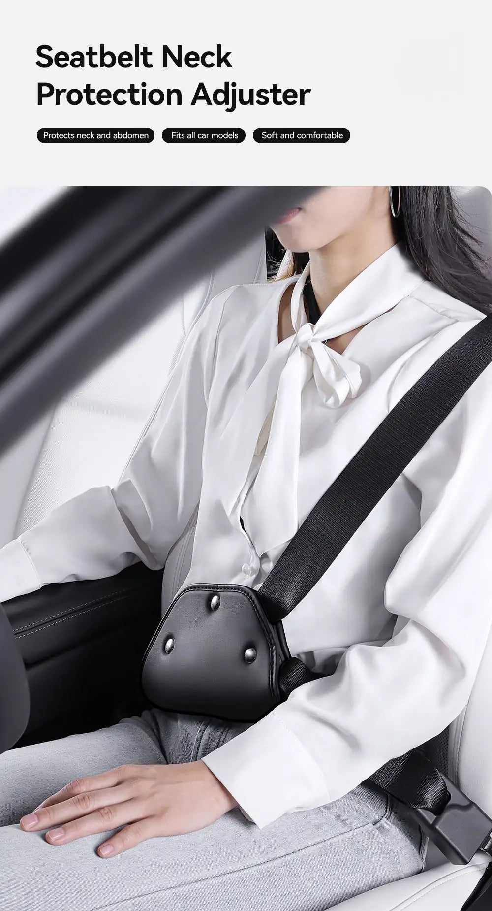 Universal Seatbelt Adjuster Neck Guard for Tesla Model 3 Y All Cars