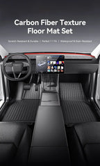 Tesla Model Y Juniper 2026 Carbon Fiber TPE Floor Mats & Trunk Liners