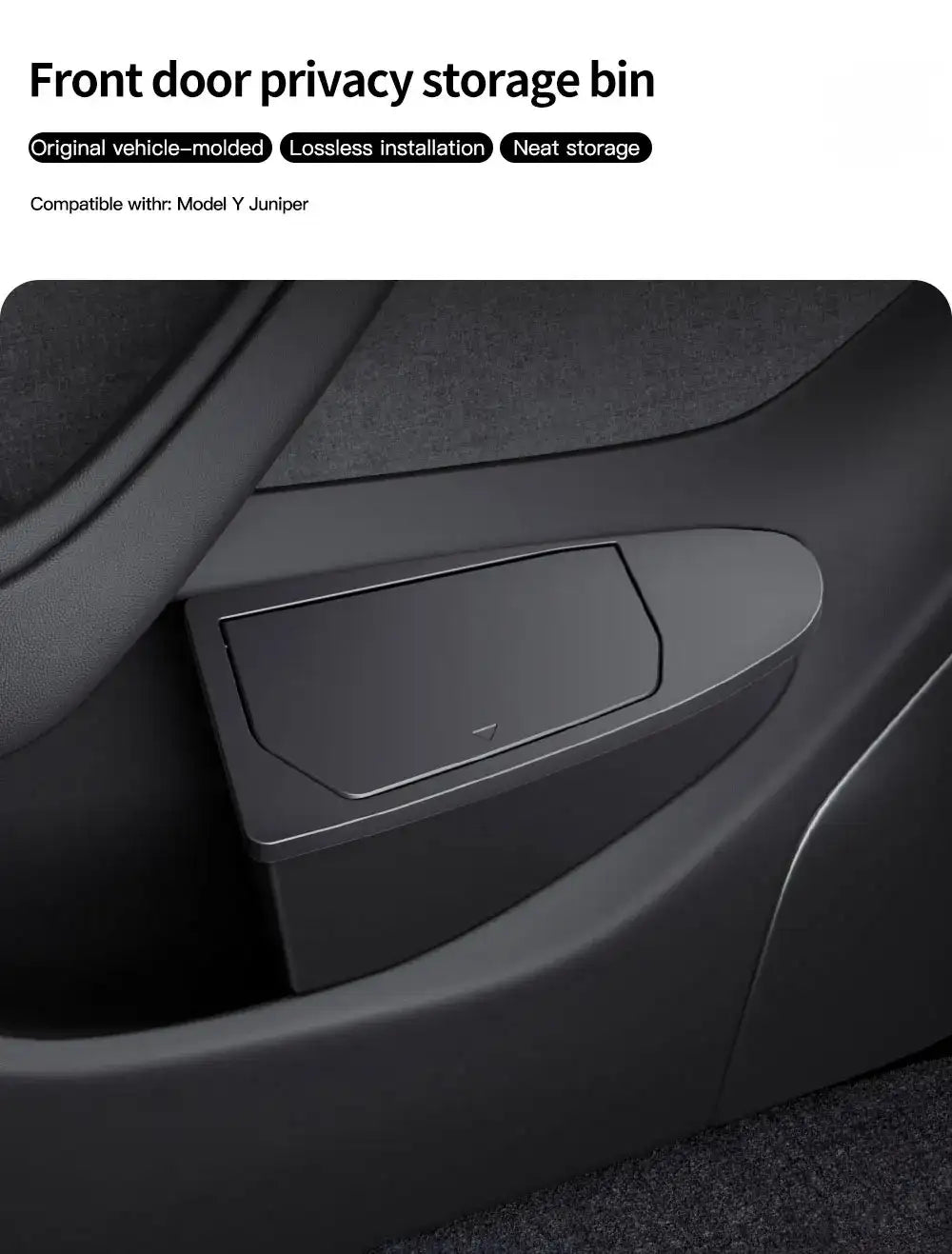 Front Door Storage Trash Can for Tesla Model Y Juniper 2025 Car Door Storage Box Multi Functional Storage Box Car Accessories