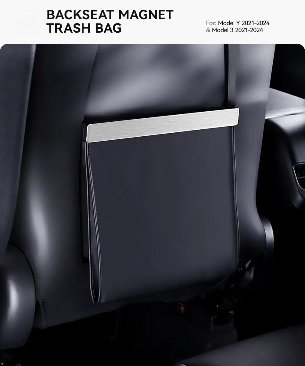 Tesla Model 3 Y Highland Rear Seat Back Trash Can Storage Bag