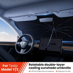 Tesla Model 3 Y Windshield Sunshade 360° Rotatable UV Ray Protector