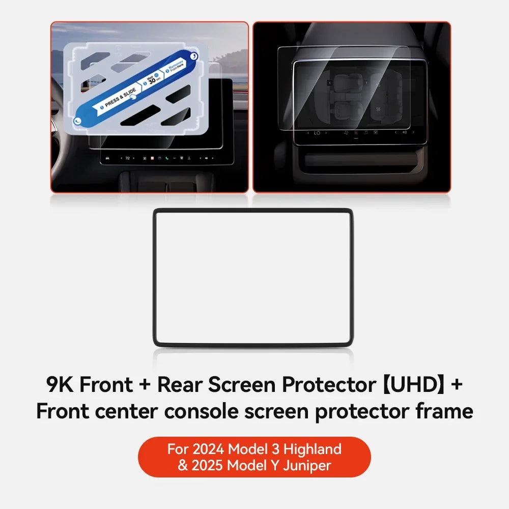Universal Tesla Screen Protector for Model 3/Y (2024-2026) | All Generations Incl. Highland & Juniper