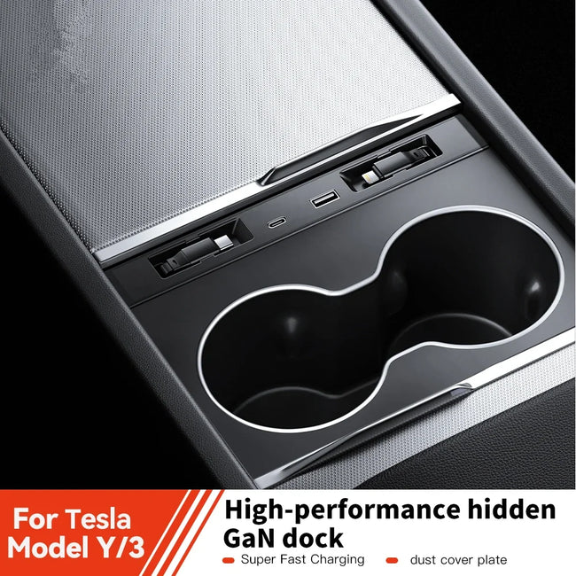 45W Hidden GaN USB Hub for Tesla Model 3 Highland & Model Y Juniper Hover Image