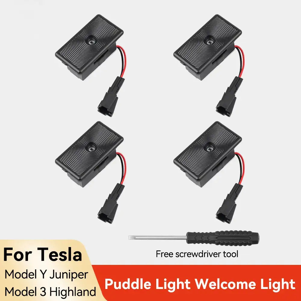 Tesla Model 3 Y Juniper LED Puddle Lights Ultra-Bright Welcome Lamp