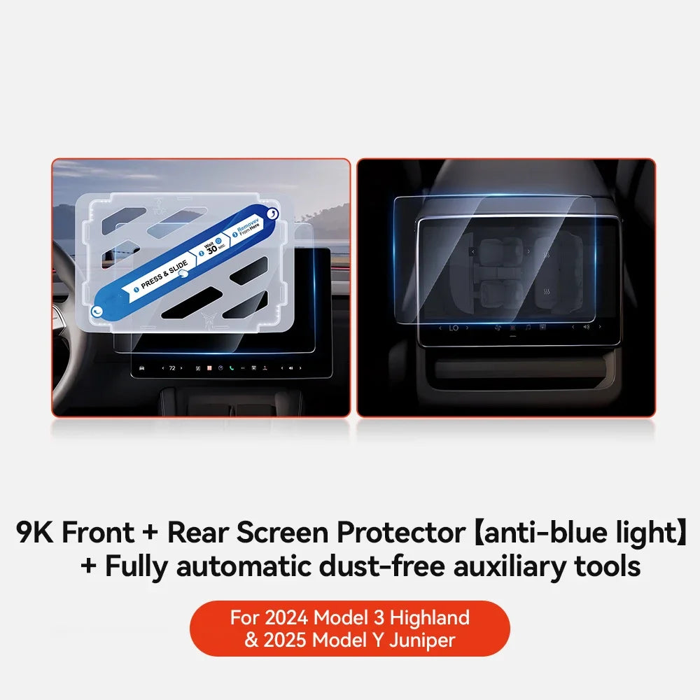 Universal Tesla Screen Protector for Model 3/Y (2024-2026) | All Generations Incl. Highland & Juniper