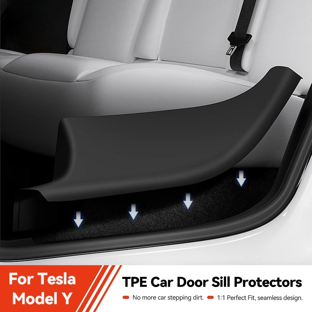 Tesla Model Y (2021-2026) TPE Door Sill Scuff Plate Protector
