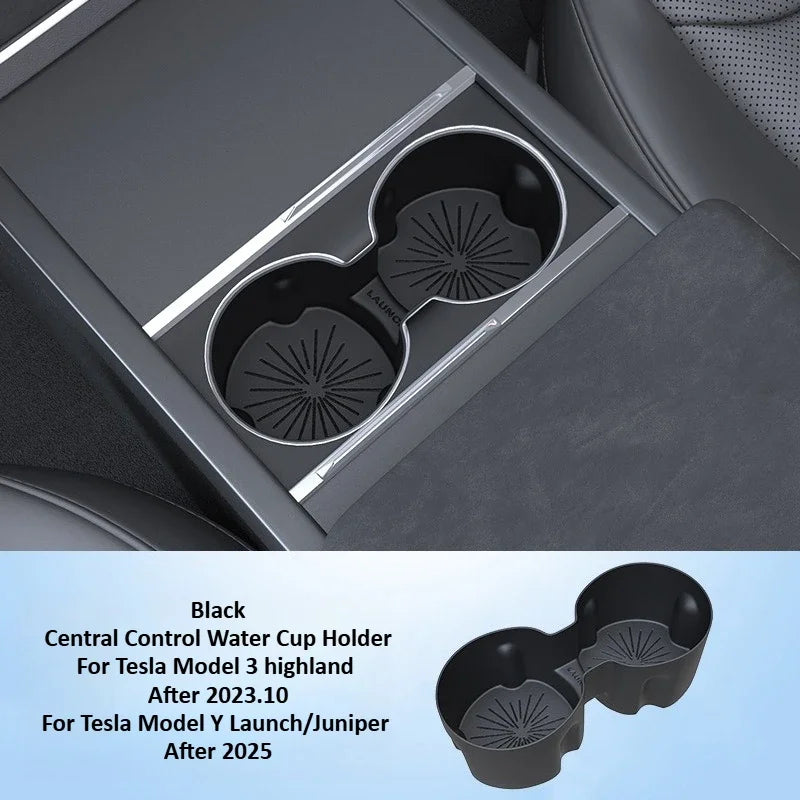 Tesla Model Y Juniper/Model 3 2025 Panel Sticker Central Control Water Cup Holder Protective Film Anti-slip Pads Interior