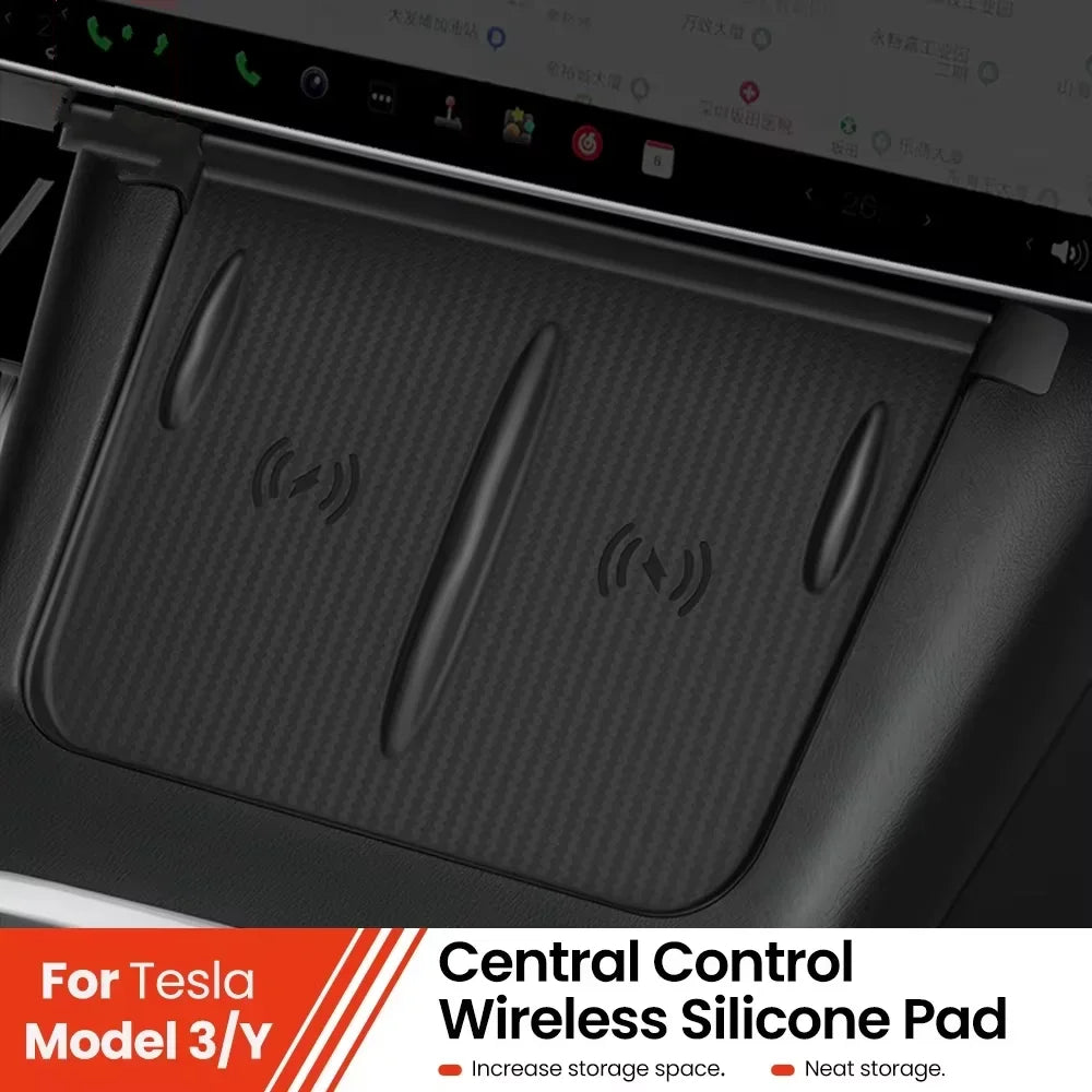 Tesla Model 3/Y (2021-2026) Silicone Wireless Charging Pad