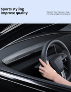 Tesla Model 3 Highland Model Y Dashboard Trim Carbon Fiber Cover Strip