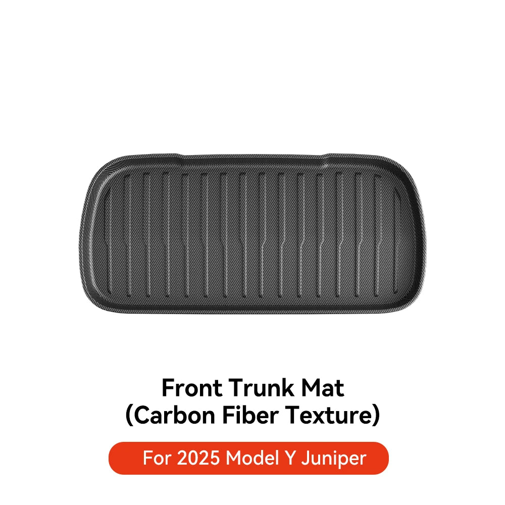 Tesla Model Y Juniper 2026 Carbon Fiber TPE Floor Mats & Trunk Liners
