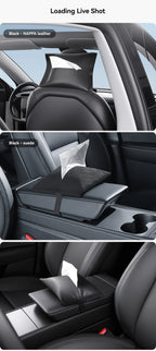 Tesla Model 3 Y Hanging Leather Tissue Box Armrest Holder Bag