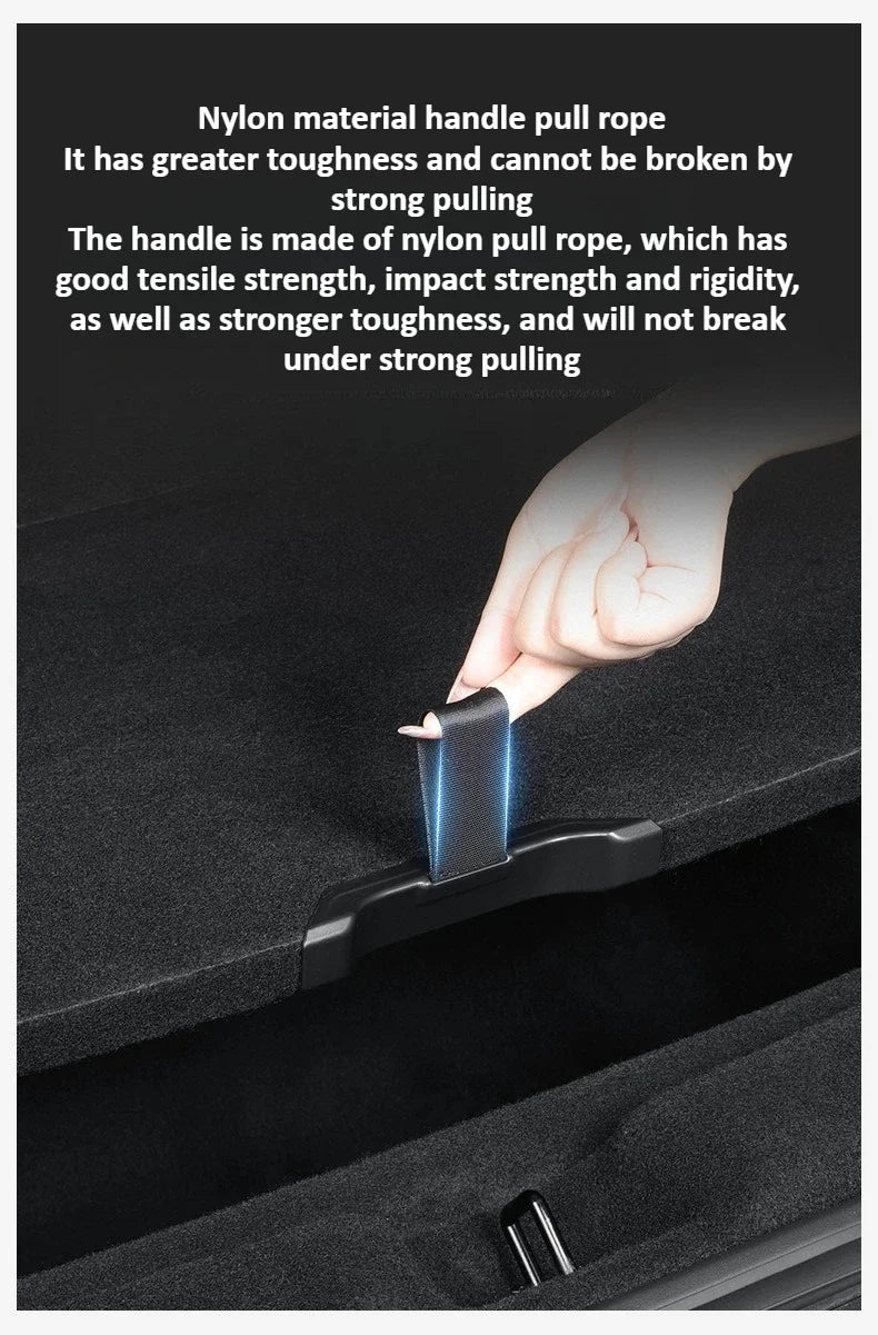 Tesla Model Y Launch/Juniper 2025 ABS Trunk Lid Handle Spare Box Cover Plate Handle Auxiliary Puller Car Accessories 2PCS