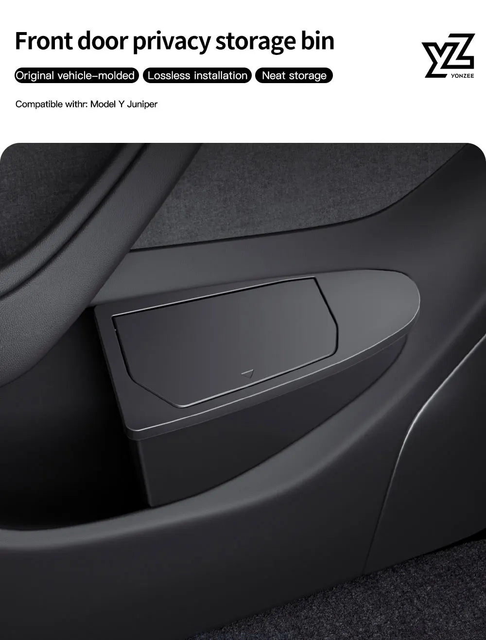 2025-2026 Tesla Model Y Juniper Front Door Privacy Storage Box | 2-Pack