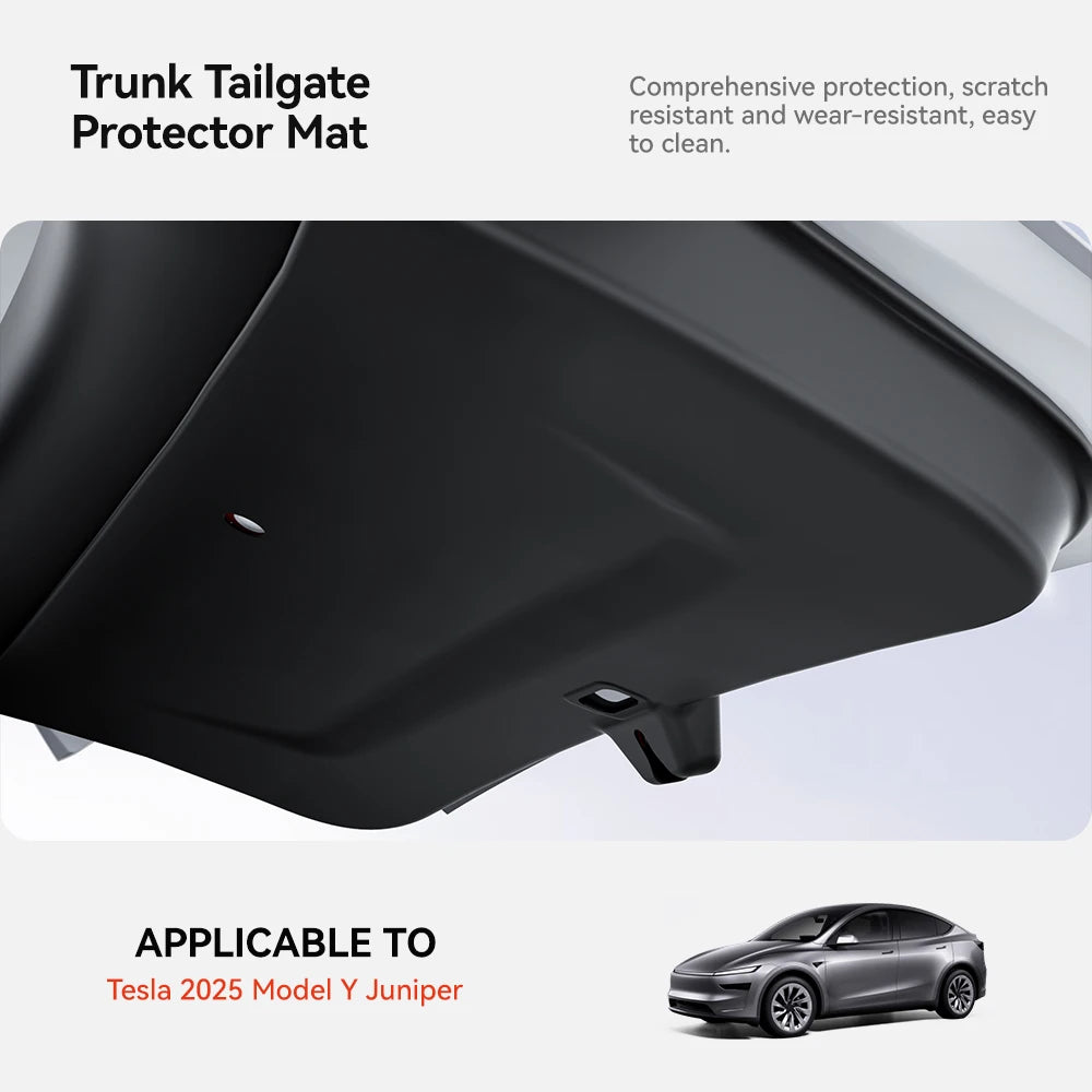 2025-2026 Tesla Model Y Juniper Trunk Tailgate Protector Mat | TPE Pad