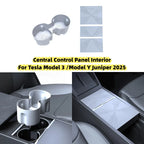 Tesla Model Y Juniper/Model 3 2025 Panel Sticker Central Control Water Cup Holder Protective Film Anti-slip Pads Interior