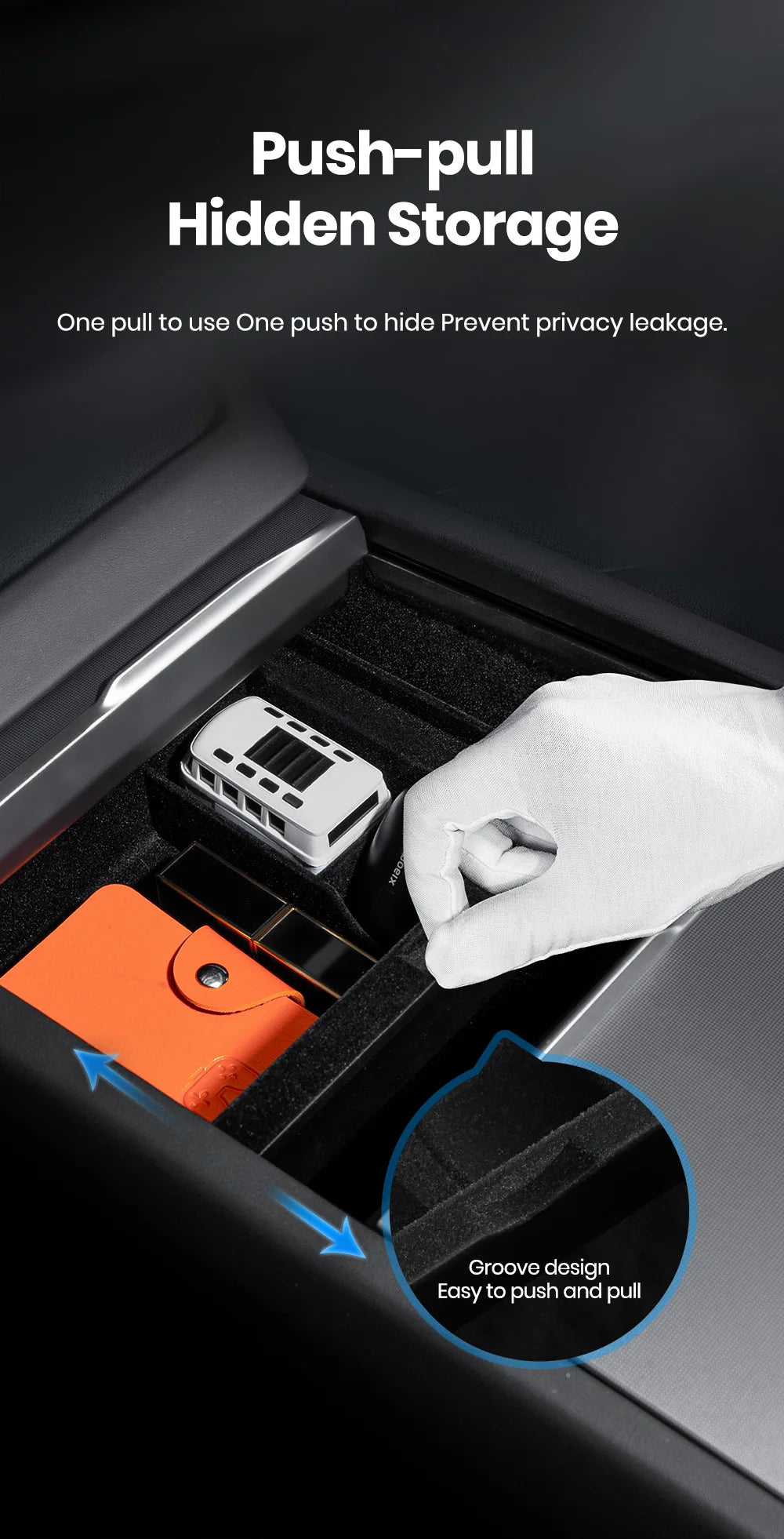 Tesla Model 3 Highland & Y Juniper Hidden Center Console Organizer