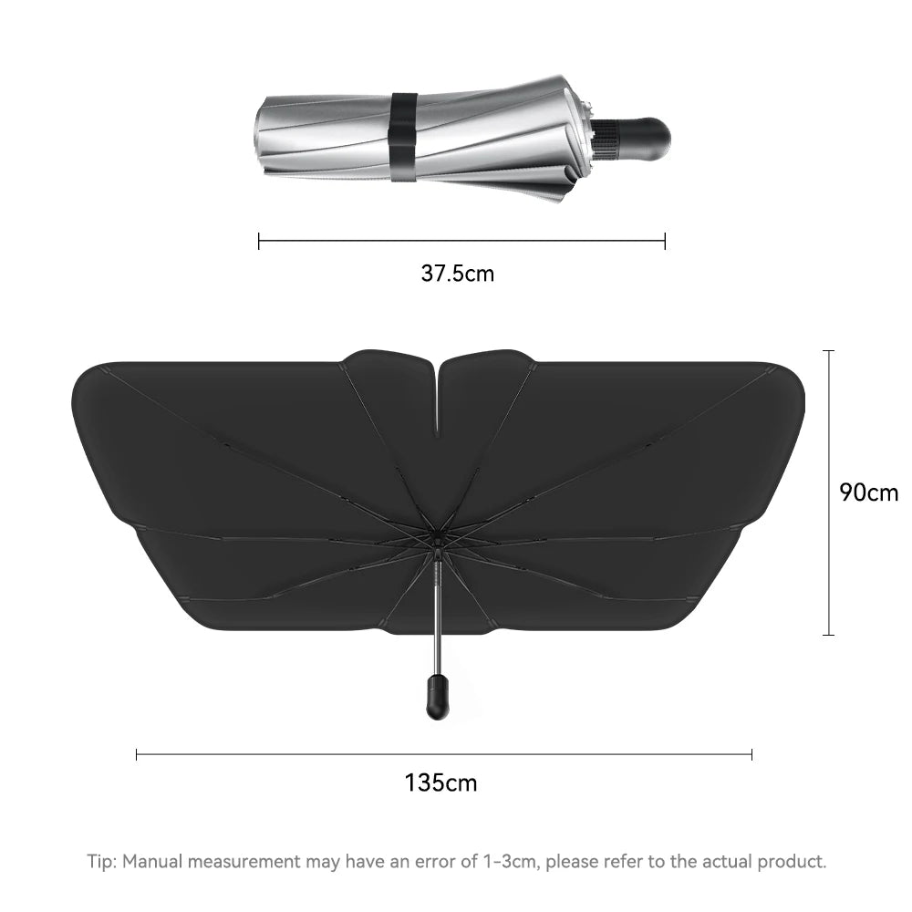Tesla Model 3 Y Windshield Sunshade 360° Rotatable UV Ray Protector