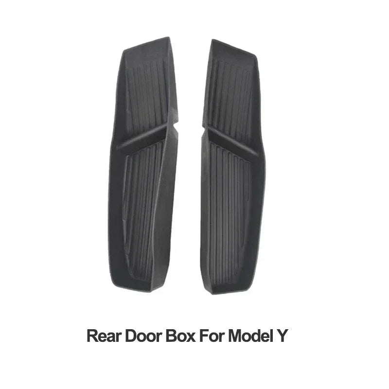 4Pcs Door Tray Organizer for Tesla Model Y Juniper Model 3 2017-2025+ Accessories Door Slot Tray Organizer Door Side Storage Box