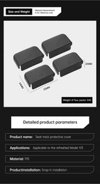 Tesla Model 3/Y Seat Rail Cover Protectors (4 or 8 Pack) - 2021-2026