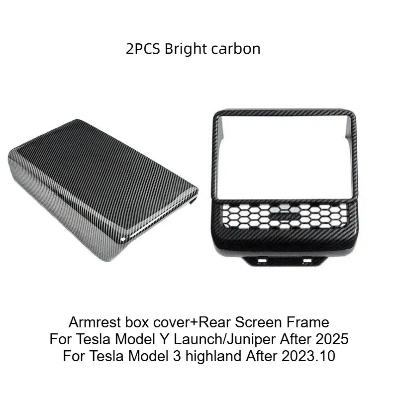 Tesla Model 3 Model Y Juniper 2025+ Armrest Console Cover Rear Air Vent Mask Holder Rear Protection Kick Panel Interior Trim