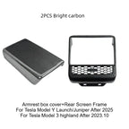 Tesla Model 3 Model Y Juniper 2025+ Armrest Console Cover Rear Air Vent Mask Holder Rear Protection Kick Panel Interior Trim