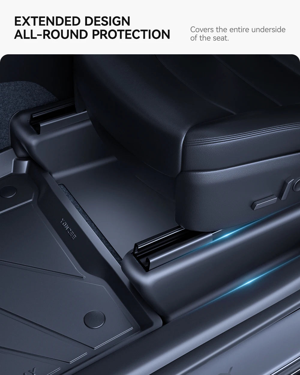 Tesla Model Y Under Seat Corner Guard Rail Protectors (2021-2026)