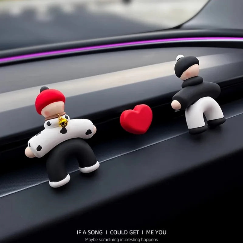 Lovely People Shaped Clips for Tesla Model3/Y Women's Air Outlet Perfume Clip Auto Air Freshener Clip Scent Aroma Accessories