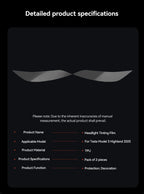 Tesla Model 3 Highland Smoked TPU Headlight Protection Film (2024+)