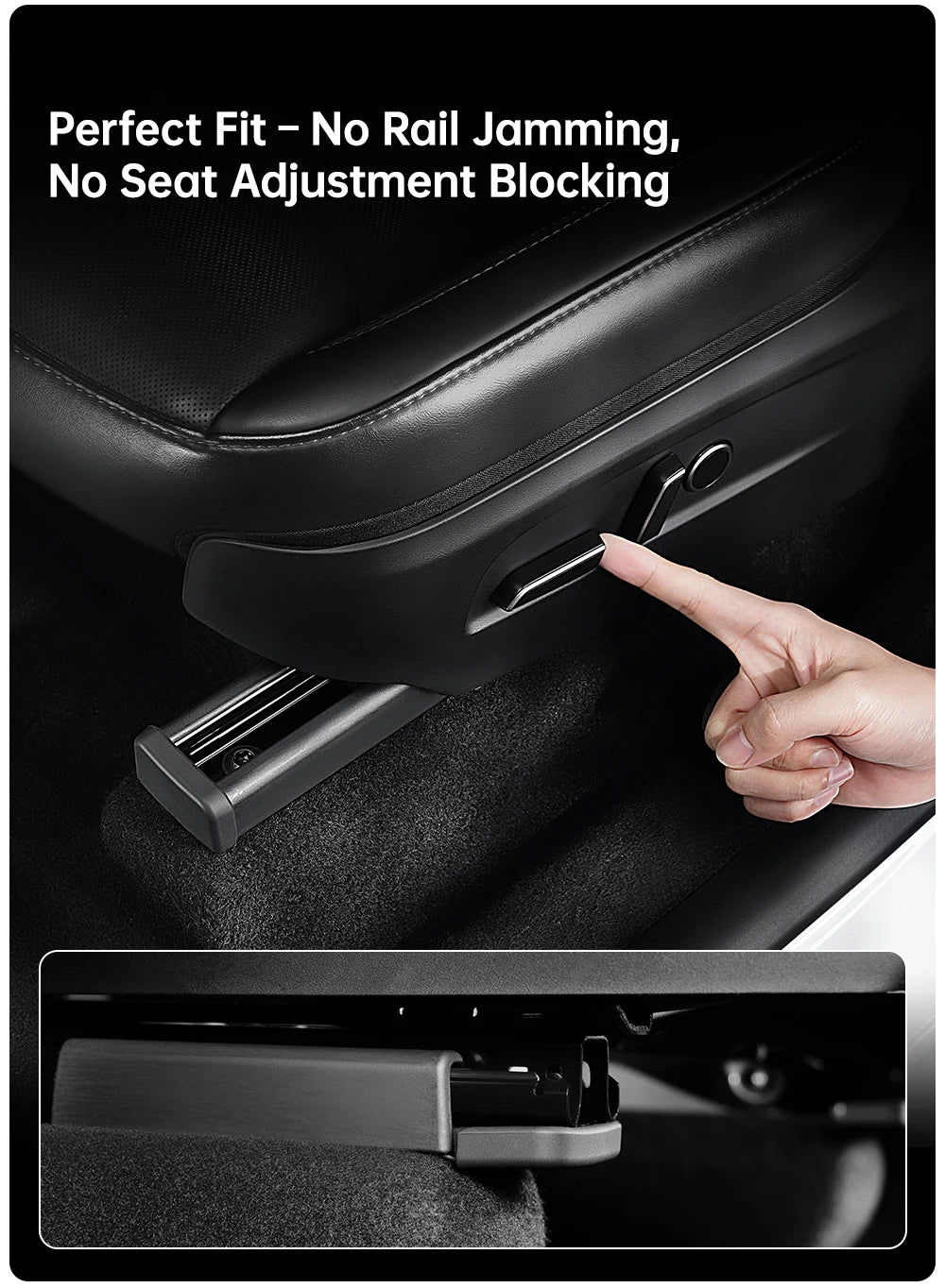 Tesla Model 3/Y Seat Rail Cover Protectors (4 or 8 Pack) - 2021-2026