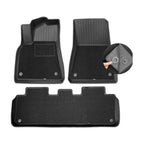 Floor Mats for Tesla Model Y Model 3 Double Layer 3D TPE Menis Carpet Velvet Waterproof Washable Two Layers Car Floor Pads 6PCS