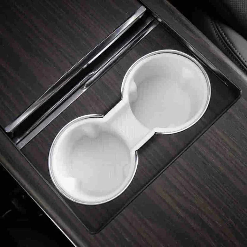 Tesla Model X Model S 2023-2025 Storage Beverage Cup Holder Cup Stopper Holder Center Console Cover Interior Accessories