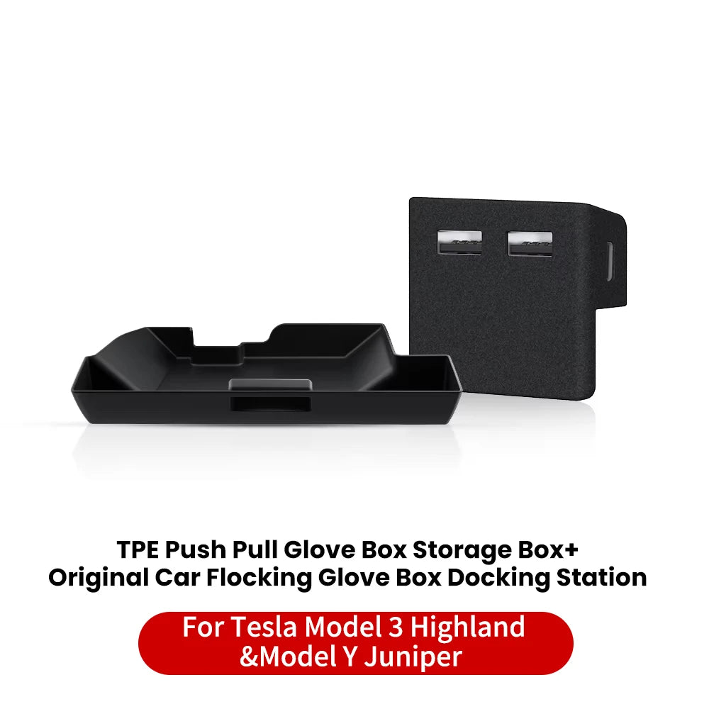 Tesla Model 3 Highland Model Y Juniper Glove Box Organizer Drawer