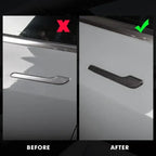4Pcs/Set ABS Carbon Fiber Car Door Handle Wrap Cover Stickers Accessorie For Tesla Model Y Launch 2025 Model 3/Y/3 Highland 2024