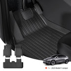 Tesla Model Y Juniper 2026 Carbon Fiber TPE Floor Mats & Trunk Liners