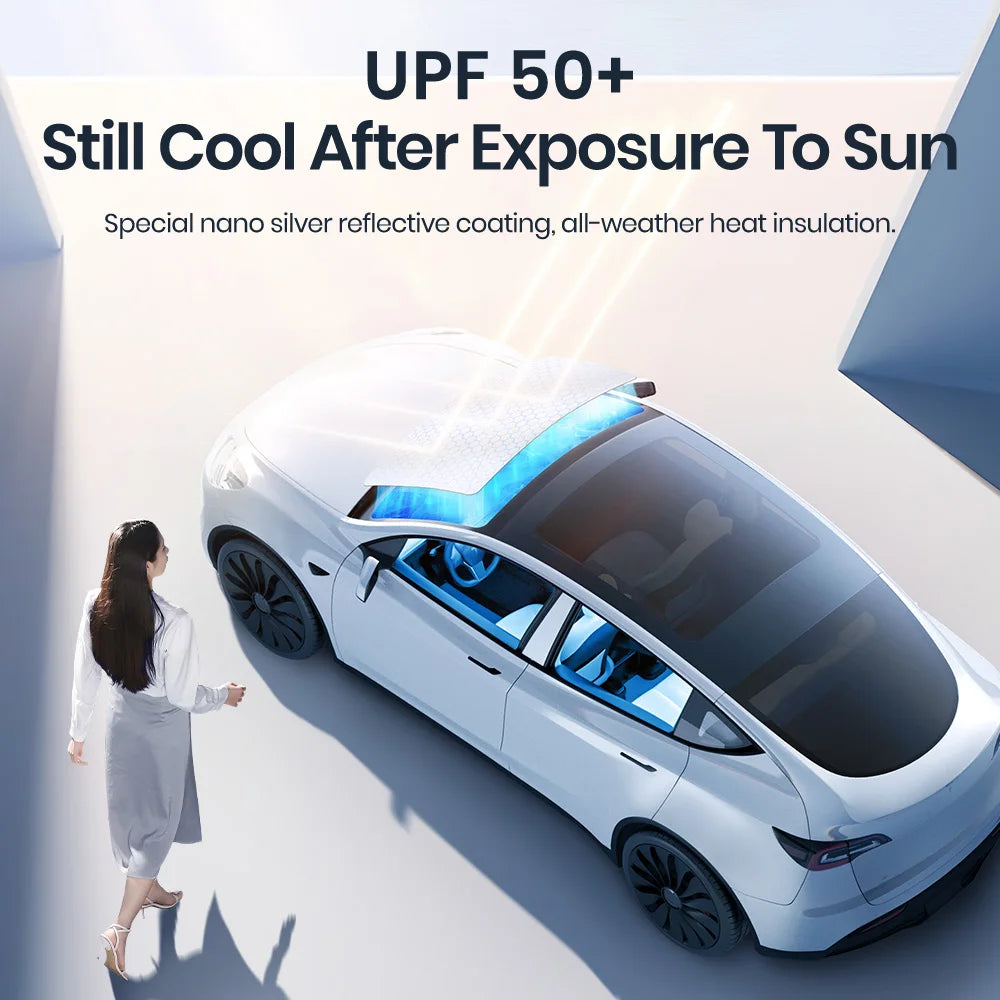 Tesla Model 3 Y Windshield Sunshade 360° Rotatable UV Ray Protector