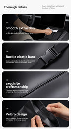 Tesla Model 3 Y Hanging Leather Tissue Box Armrest Holder Bag