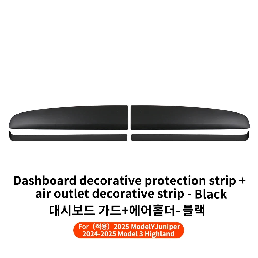 Tesla Model 3 Highland Model Y Dashboard Trim Carbon Fiber Cover Strip