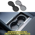 Tesla Model M/S/3/Y Juniper 2025+ Non-Slip Drink Limiting Stopper Mat Interior Center Console Cup Holder Pad Car Accessory