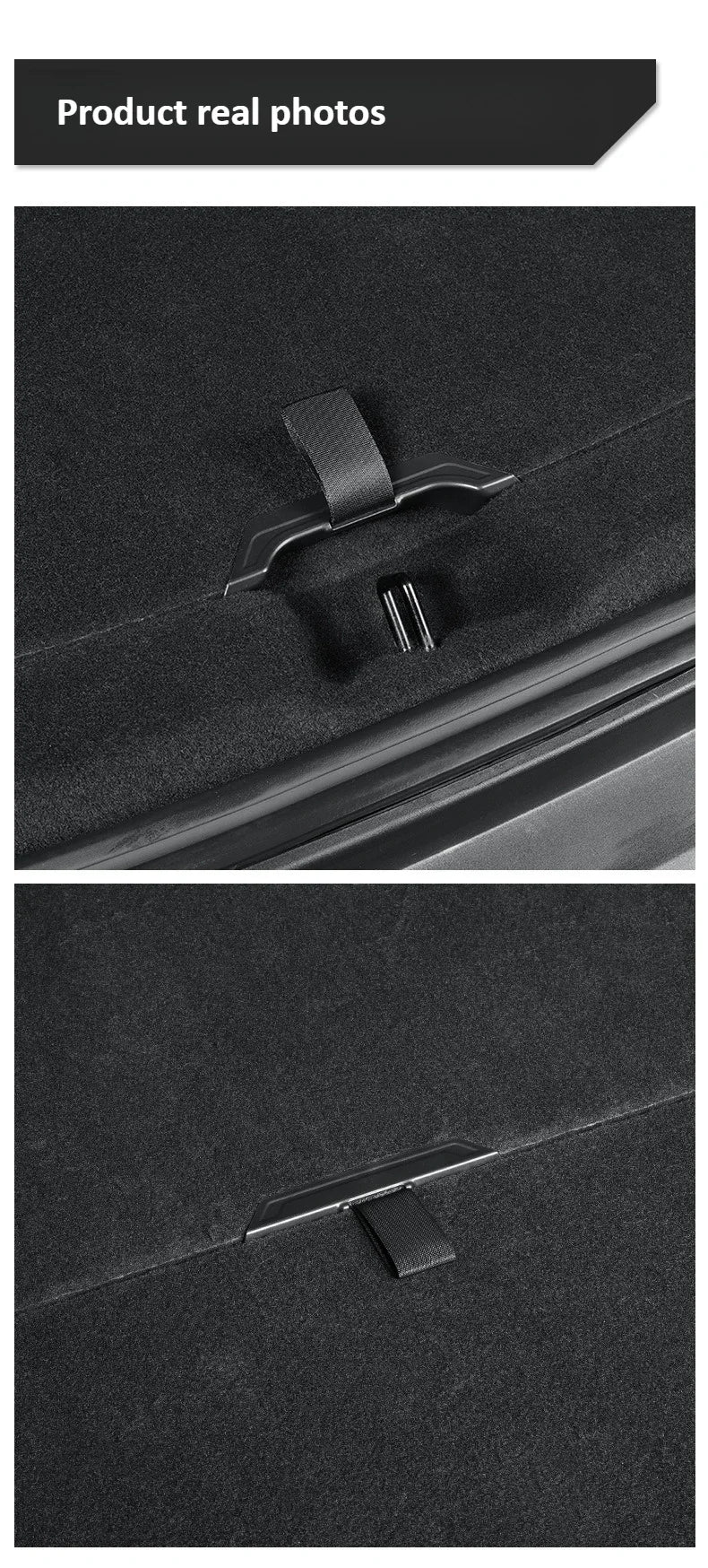 Tesla Model Y Launch/Juniper 2025 ABS Trunk Lid Handle Spare Box Cover Plate Handle Auxiliary Puller Car Accessories 2PCS