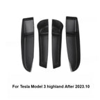 4Pcs Door Tray Organizer for Tesla Model Y Juniper Model 3 2017-2025+ Accessories Door Slot Tray Organizer Door Side Storage Box