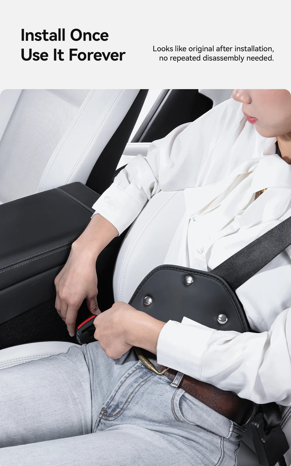 Universal Seatbelt Adjuster Neck Guard for Tesla Model 3 Y All Cars