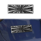 Vehicle Label Badge for Tesla Model 3/Y/S/X Juniper Tail Mark High Performance Creative Decor Real Carbon Epoxy Resin Sticker