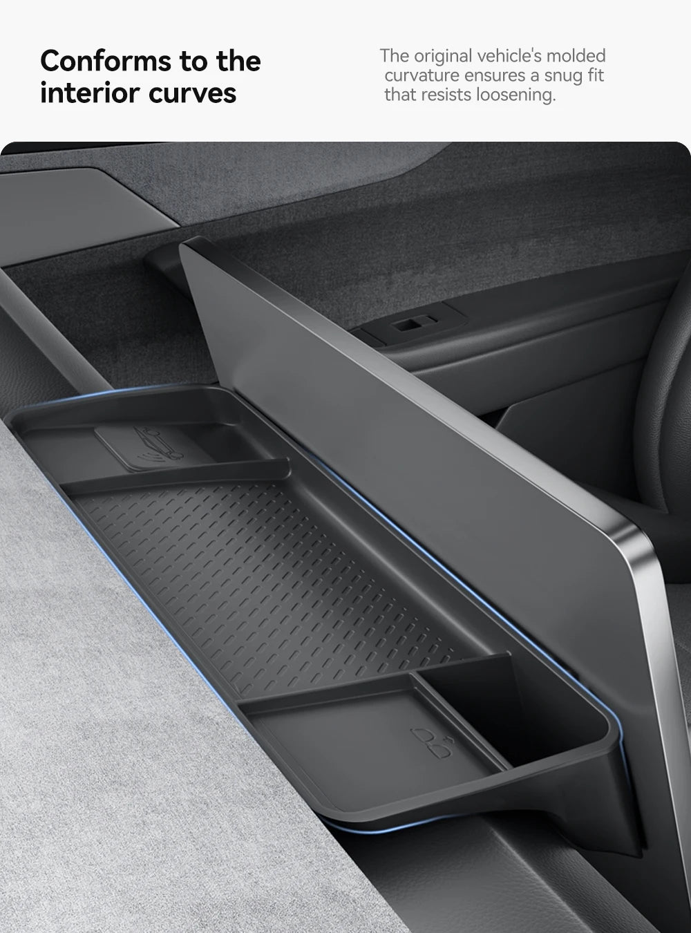 Tesla Model 3 Highland / Y Juniper Rear Screen Hidden Storage Box & Tissue Tray
