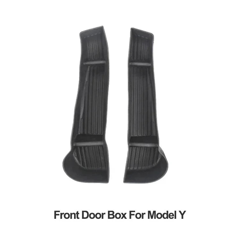 4Pcs Door Tray Organizer for Tesla Model Y Juniper Model 3 2017-2025+ Accessories Door Slot Tray Organizer Door Side Storage Box