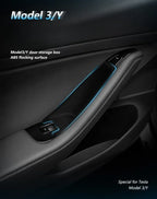 Door Handle Side Storage for Tesla Model 3 Y 2019-2023 Auto Armrest Box Tray Organizer Container Hidden Holder Car Accessories