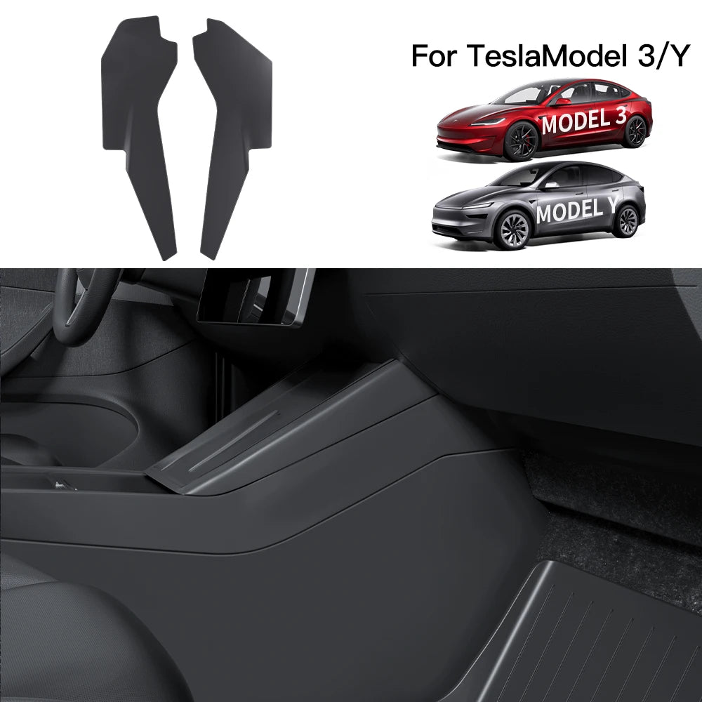 Tesla Model 3/Y TPE Center Console Side Anti-Kick Pads (2021-2026)
