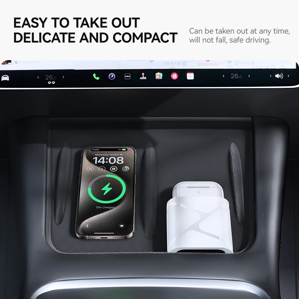 Tesla Model 3 & Y AirPods Wireless Charging Holder Limiter (2019-2026)