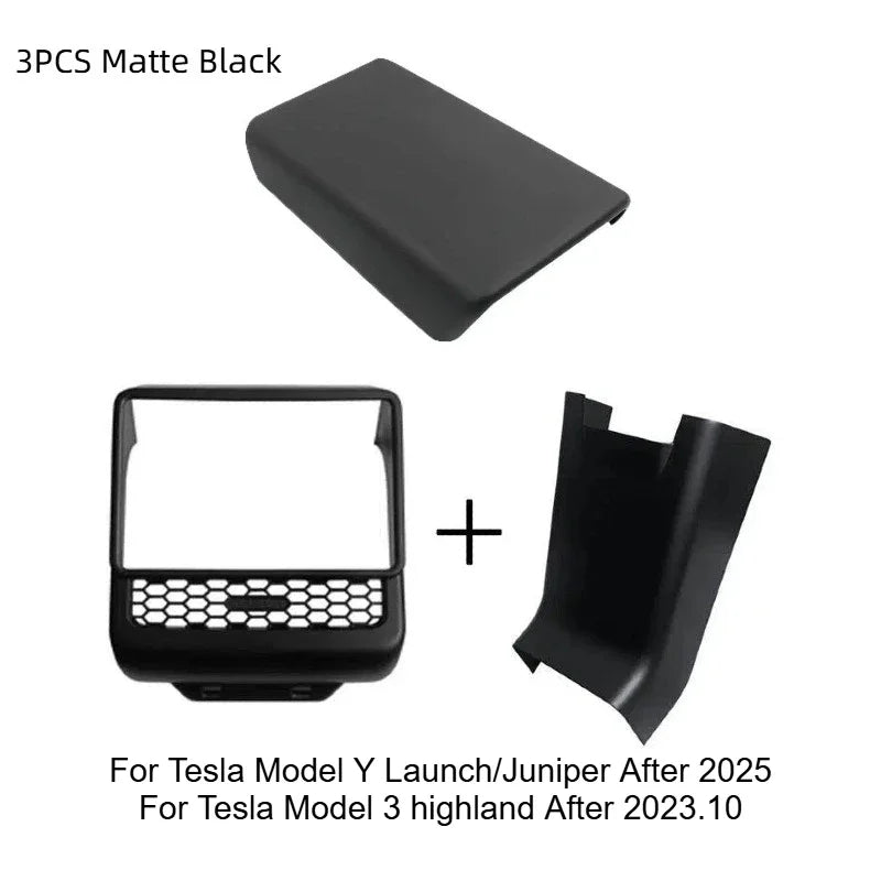 Tesla Model 3 Model Y Juniper 2025+ Armrest Console Cover Rear Air Vent Mask Holder Rear Protection Kick Panel Interior Trim