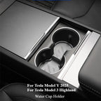 Tesla Model M/S/3/Y Juniper 2025+ Non-Slip Drink Limiting Stopper Mat Interior Center Console Cup Holder Pad Car Accessory